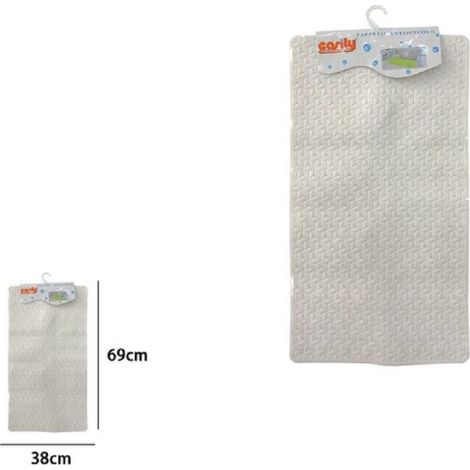 ALFOMBRA DE DUCHA BAÑERA PVC ANTIDESLIZANTE 69X38 CM 59313 RECTANGULAR