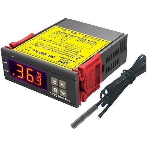 Thermostat STC-1000 PRO, relais thermorégulateur, LED, 220 V CA/110 V CA, chauffage/refroidissement - 110 V CA