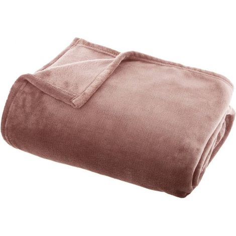 Couverture en Flanelle avec Pompon Couverture de Sieste Couverture de lit Confortable Couverture de Jet Doux pour canapé-lit adapté à Toutes Les Saisons (Bleu foncé, 150x 200 cm)