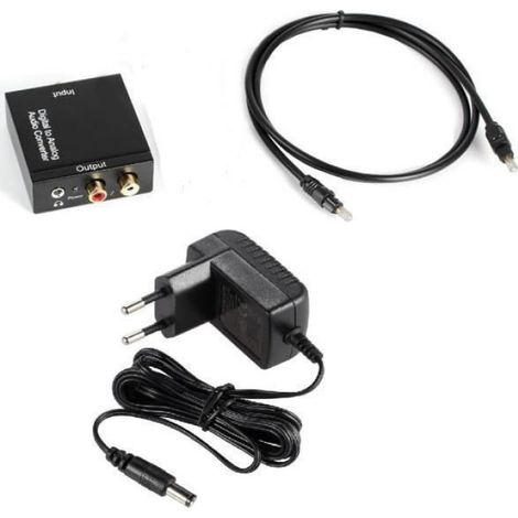 1 Adaptateur Audio Numérique, Convertisseur SPDIF Optique Coaxial vers Stéréo RCA, pour Amplificateur (1/4)