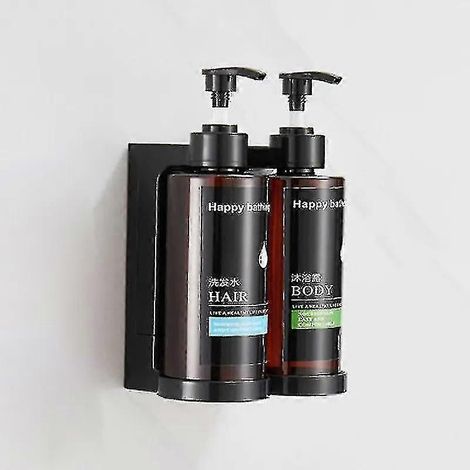 300 ml Hotel-Seifenspender mit Schloss, manuell, für Einzel-, Doppel- und Dreifachmontage, Wandmontage, Handseifenflasche, Shampoo- und Duschgelspender (Doppelversion)