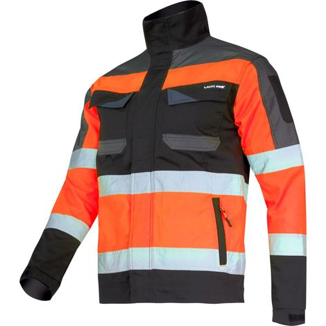 Chaqueta de advertencia negra y naranja, "S", CE, lahti (1/2)