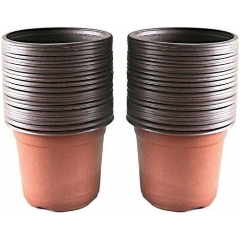 Lot de 100 Pots en Plastique pour semis et Plant, 10 cm (1/5)