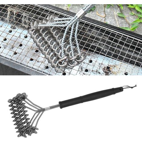 Grillreinigungsbürste mit langem Griff aus Stahldraht, Edelstahlbürste, Reinigungswerkzeug für den Außenbereich, T-förmige Reinigungsbürste (1/5)