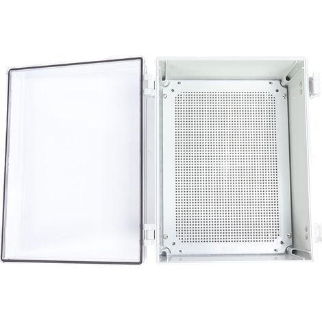 Boîte de jonction électrique 400x300x170mm IP66 étanche, couvercle transparent, boîtier électrique (1/5)