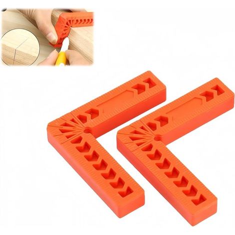 piezas, Herramienta para trabajar la madera, Abrazadera de ángulo de 90 grados, Escuadra para trabajar la madera, Escuadra en forma de L, 1010cm (1/5)