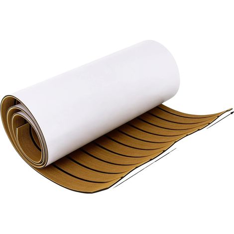 Alfombrilla de cubierta de espuma EVA, superficie antideslizante, diseño impermeable, color marrón. (1/2)
