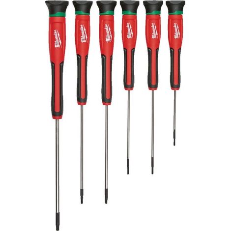 Serie Cacciaviti di Precisione Torx 6 Pz Milwaukee 4932471870 con Custodia (1/2)