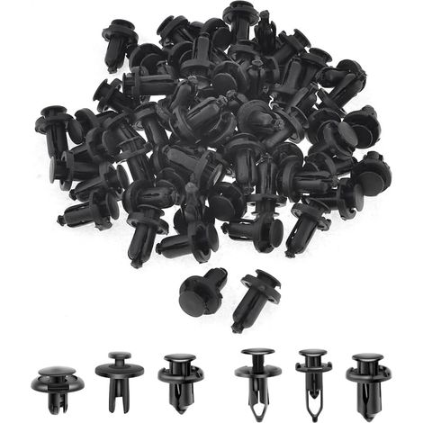 Juego de 120 clips de sujeción para coche, clips de sujeción para coche, juego de botones a presión para panel de puerta de coche, 6 tipos de clips para panel de puerta (1/5)