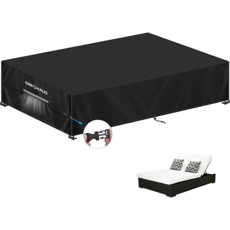 Housse de protection pour bain de soleil double 200x130x40cm, imperméable et anti-UV (1/5)