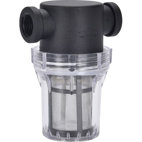 Accessori per idropulitrici: filtro dell'acqua, filtro per tubo flessibile con filettatura G1/2, copertura in nylon PA66, contenitore in PC, filtro a rete in acciaio inox 304 (filtro dell'acqua con fi (1/5)
