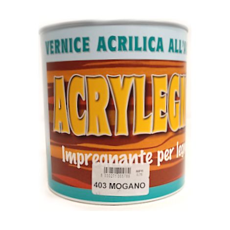 Vernice acrilica impregnante Acrylegno 403 Mogano 750ml legno esterno interno