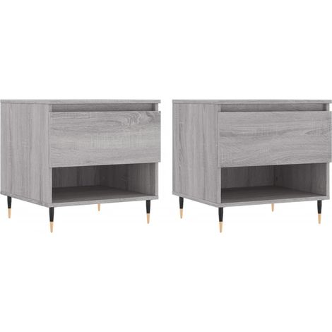 Maison Exclusive - Couchtische 2 Stk. Grau Sonoma 50x46x50 cm Hol