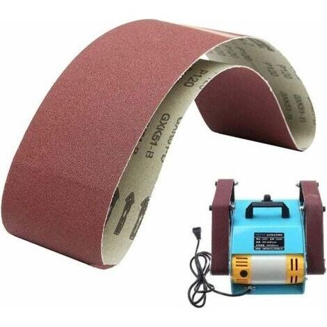 FOGCITY - Bandes abrasives en oxyde d'aluminium 100 mm x 915 mm, adaptées aux ponceuses à bande électriques, au travail du bois et au polissage des métaux (grain 120) (1/5)