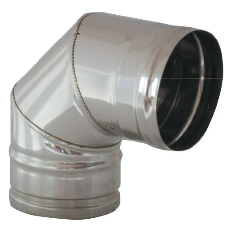 Coude courbA  en acier inoxydable aisi 304 90 180 mm pour poA le A  bois cheminA e