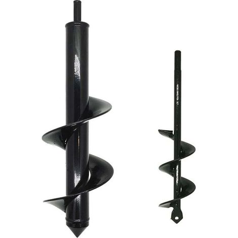 Lot de 2 Mèche pour tarière 8 cm x 30 cm et 4 cm x 22 cm perceuse en spirale pour planter des fleurs, jardin, tarière hexagonale, jeu de tarière pour perceuse hexagonale 3/8"
