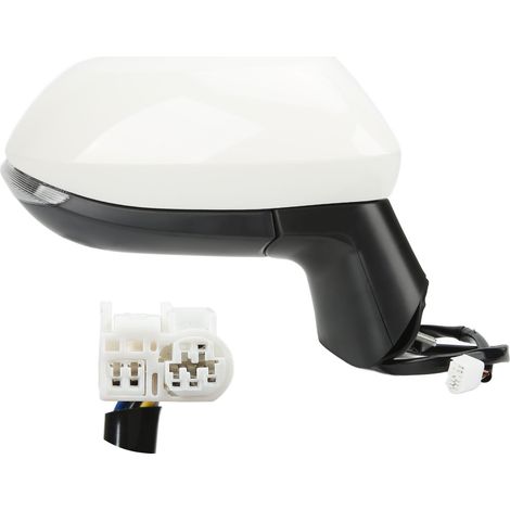 Specchietto laterale destro riscaldato, bianco brillante, con indicatore di direzione integrato, per Corolla E210 2020 – 2022. (1/5)