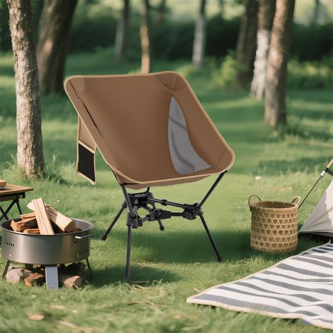 Chaise de Camping Portable Ultra-Légère Chaise Pliante de Randonnée avec Sac de Transport Charge 150kg pour Randonnée Plage Voyage Café (1/2)