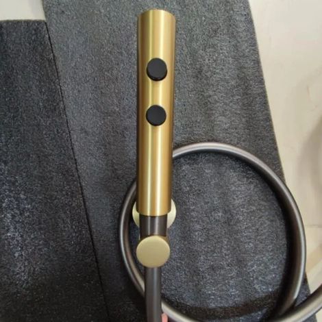 (G1/2 - or et gris) Ensemble robinet de douche et bidet deux fonctions pour WC, WC et salle de bain. Robinet de douche et WC à deux fonctions. (1/4)