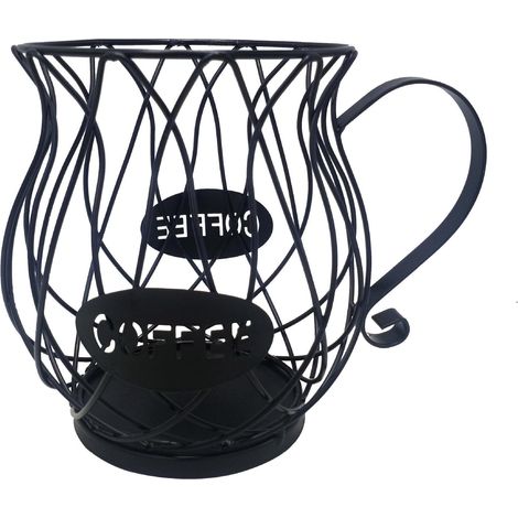 Support de rangement pour capsules de café (17×14 cm), panier de stockage pour dosettes Tassimo, Nespresso et Dolce Gusto, organisateur de sachets et filtres, boîte pratique pour cuisine. (1/5)