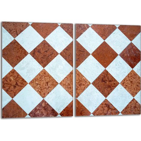 Plaque de protection en verre pour poêle 2x40x52 Mosaïque (1/5)
