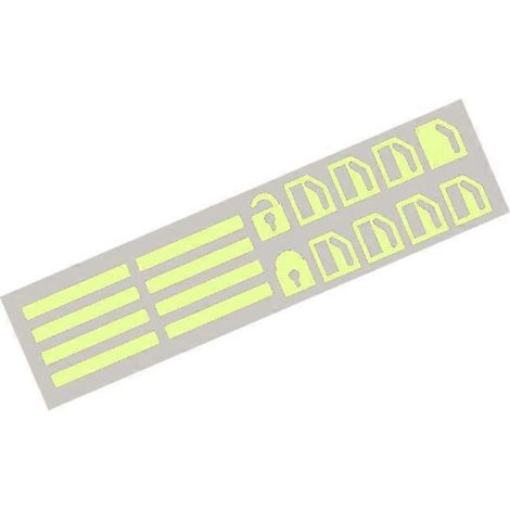Autocollant lumineux pour bouton de lève-vitre de voiture, autocollant fluorescent pour l'intérieur de la voiture, accessoires auto (1/5)