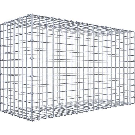 Gabiondeco - Gabion 100 cm x 60 cm x 40 cm (L x H x P). mailles 5 x 5 cm. Fermeture par anneaux en c - Made in Germany (1/5)