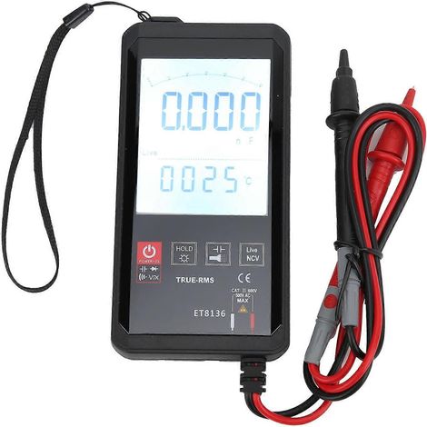 ET8136 Digitalmultimeter mit Touchscreen, vollautomatischer DC/AC-Spannungs-, Widerstands- und Kapazitätsmessung (1/4)