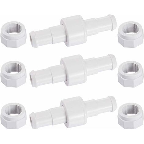 Set mit 3 drehbaren D20-Gartenschlauchanschlüssen mit 6 D15-Spitzen für Zodiac Polaris 180 280 380 Pool-Reinigungsroboter