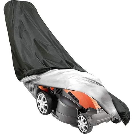Funda impermeable y resistente para cortacésped, apta para todas las estaciones, con bolsa de almacenamiento con cordón, 193 x 64 x 112 cm.