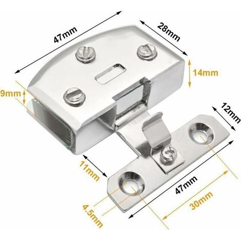 Clip-Scharniere für Glastüren von Weinschränken oder Vitrinen – Geeignet für 5–8 mm dickes Glas – 4er-Set, silber (1/5)