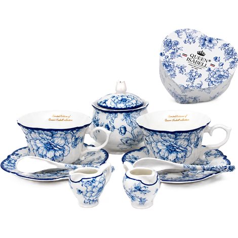 Porzellantassen-Set mit Zuckerdose als Geschenk Premium Queen Isabell (1/5)