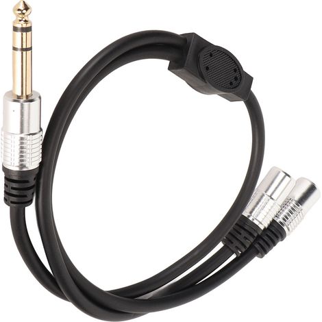 Adaptateur audio stéréo professionnel Plug and Play, câble mâle 6,35 mm vers double femelle 3,5 mm, pour amplificateur, microphone, table de mixage et haut-parleurs. (1/5)