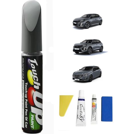 ELD Gris Selenium Retouche de Peinture pour Peugeot, Kit Stylo Retouche Peinture Carrosserie et Stylo Vernis, Peinture Voiture Carrosserie pour Peugeot 2008/208/308 Accesorios (1/5)