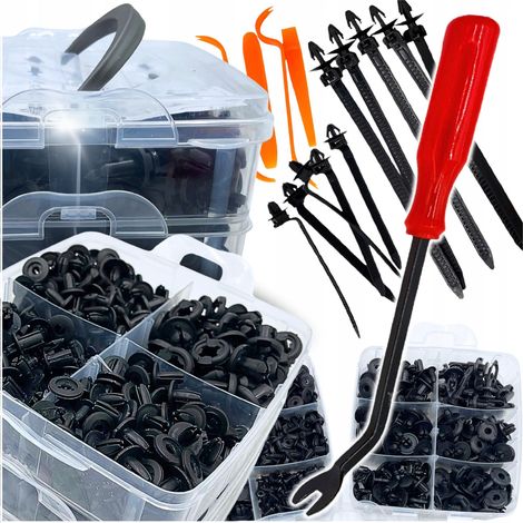 Spilli, clip, rivestimenti auto, 625 pezzi, universali, 16 tipi