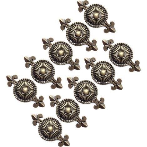 10 pcs (Bronze) Cabinet Poignée Cabinet Boutons Meubles Boutons Boutons du tiroir Poignées Meubles, Bouton pour Armoire, Tiroir (1/5)