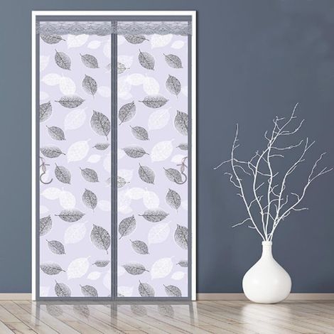 Magnétique Rideau de Porte Isolation Thermique, Transparent EVA Rideau Thermique Isolant Anti Froid Porte Entrée, Coupe-Vent Imperméable,sans Percage (90x220cm) (1/5)