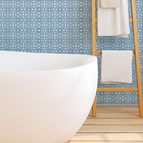 Sticker Mural Carrelage adhésif Cuisine Salle de Bain - 30 STICKERS CARREAUX DE CIMENT ORIENTAL ZAGORA - 30stickers10x10cm (1/5)
