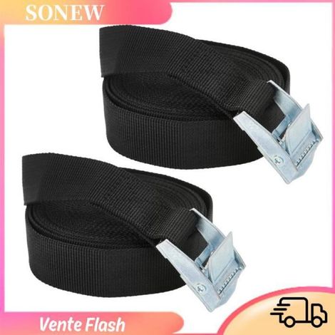 Sangle D'arrimage - 25 mm - Boucle À Pression En Alliage De Zinc - Pour Voiture Camion Caravane Moto - 2 Pièces (1/5)