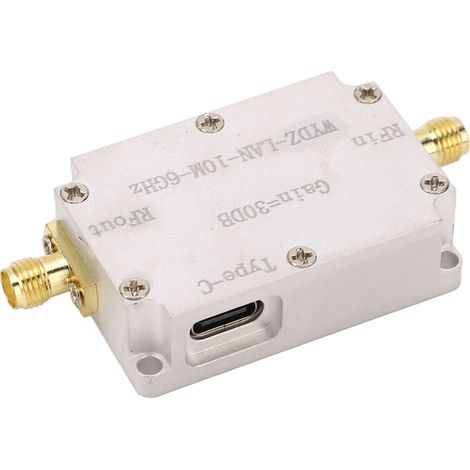 Rauscharmer Breitband-HF-Verstärker (LNA) 10 MHz–6 GHz, hohe Verstärkung, SMA-Buchse für Funkgeräte (1/5)