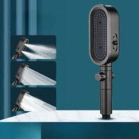 Pommeau de douche 3 modes, adoucisseur d'eau et buses anti-obstruction. Système de lavage puissant intégré pour nettoyer les baignoires, les carreaux et les animaux domestiques (Gris). (1/3)