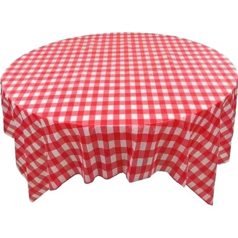 Nappes jetables pour usage domestique et commercial, épaisses, à carreaux rouges, imperméables, pour tables rondes et carrées.100 feuilles