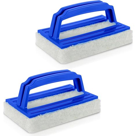 Schwimmbad-Schwammbürste, 2 Stück Wasserleitungs-Schwammbürste, Schwimmbad-Bodenwandbürste, Schwimmbad-Reinigungsbürste, magischer Schwimmbadschwamm, zum Reinigen von Schwimmbad-Spa-Badewannenwänden