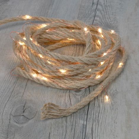 Linterna colgante – Guirnalda de luces exteriores de 5 metros – 50 LED – Funciona con 3 pilas AA – Para eventos festivos y decoración de interiores (1/3)