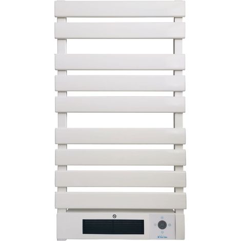 Purline – Sèche-serviettes électrique aluminium blanc 1500W – Protection IP24 contre éclaboussures – Écran LED tactile – Contrôle WIFI