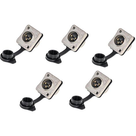 3-polige Halterung, 3-poliger wasserdichter Mikrofon-Audiostecker (männlich & weiblich), B--