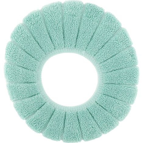 Housse de siège de toilette lavable – Verte – Coussin de WC chaud et confortable, usage universel (1/5)