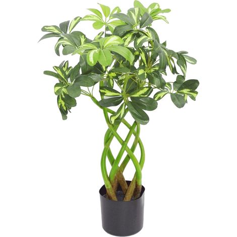 70cm Artificial Plant Bonsai Bush Twisted Stem Golden Capella (1/3)