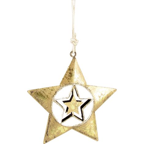 Weihnachtsbaumschmuck, goldener Stern, Metallarbeit, Anhänger FÜR WEIHNACHTEN