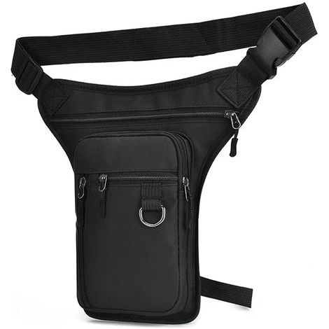 Sacoche de jambe – Pochette de transport avec plusieurs poches, ceinture de course à pied, sac de hanche pour l'extérieur, moto, vélo, sac à bandoulière (1/5)
